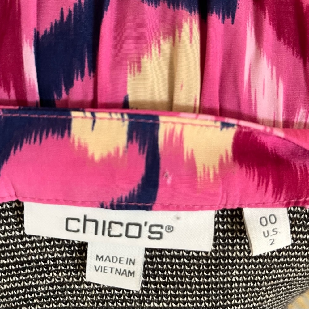 💖 NWOT Chico's Tiered Maxi Dress | Pink & Purple Floral Print | Size 00 XS-S - Picture 6 of 6